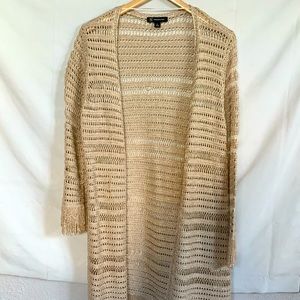 INC XL Shawl women gold weave